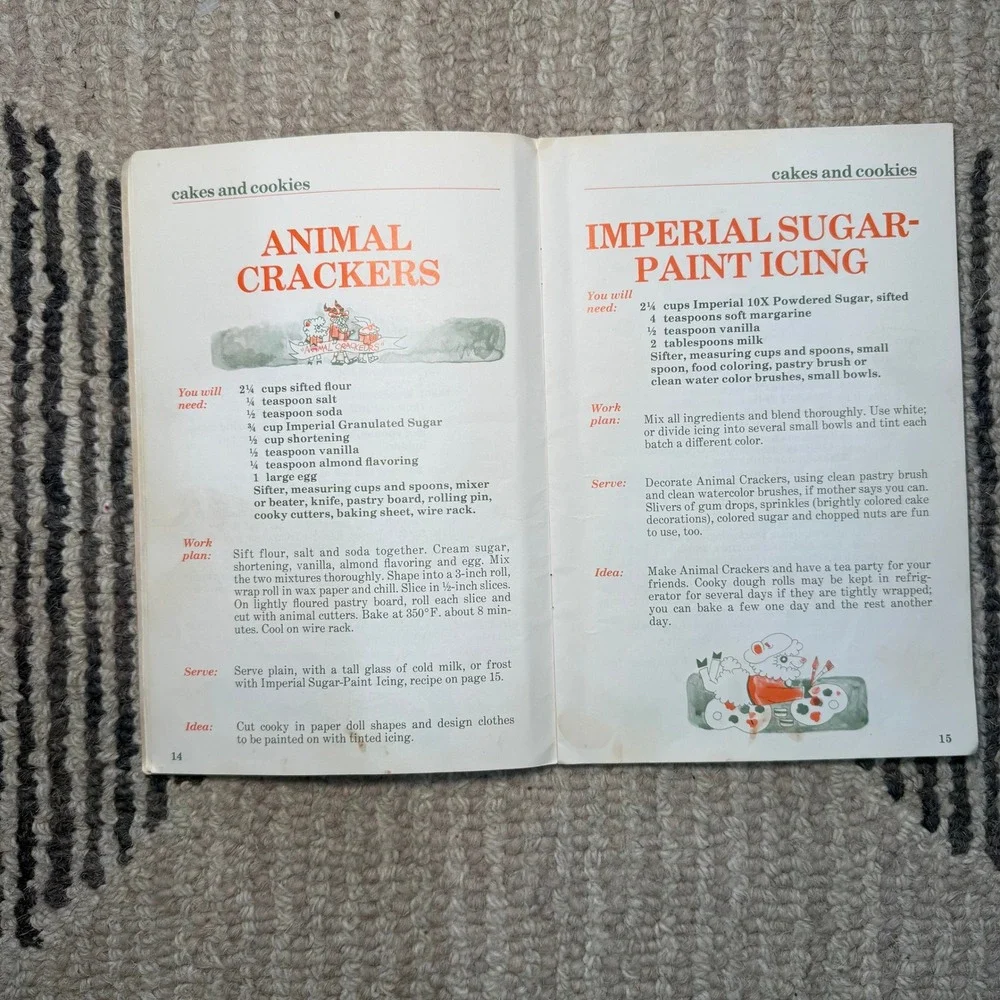 Vintage‎ 1972 Imperial Sugar My First Cookbook Kids Recipe Book